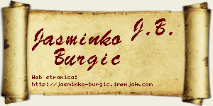Jasminko Burgić vizit kartica